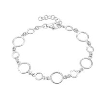 Load image into Gallery viewer, Bracelet with small and large round links in sterling silver (925)
