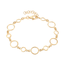 Load image into Gallery viewer, Bracelet with small and large round links in sterling silver (925)
