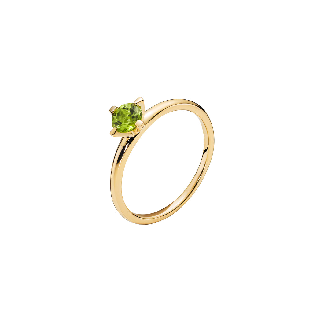 Lund Cph, Ring in 8 kt. gold with peridot (333)